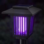 Close-up of the UV light and high-voltage mosquito zapper grid