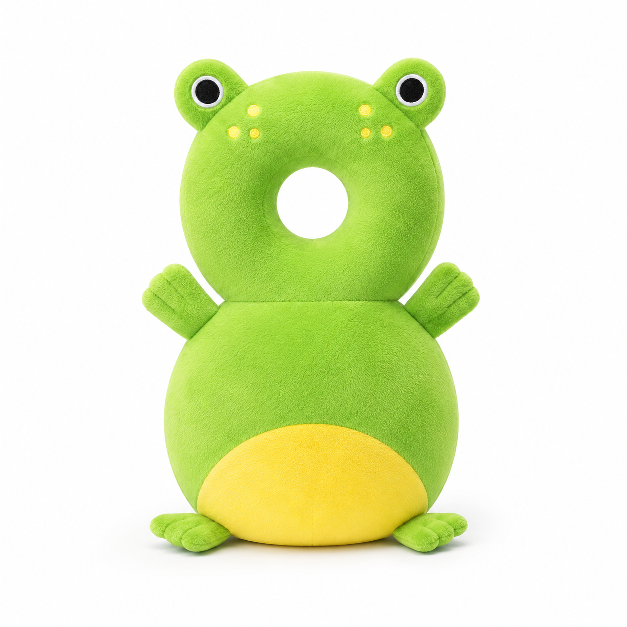 Green frog baby head protection cushion