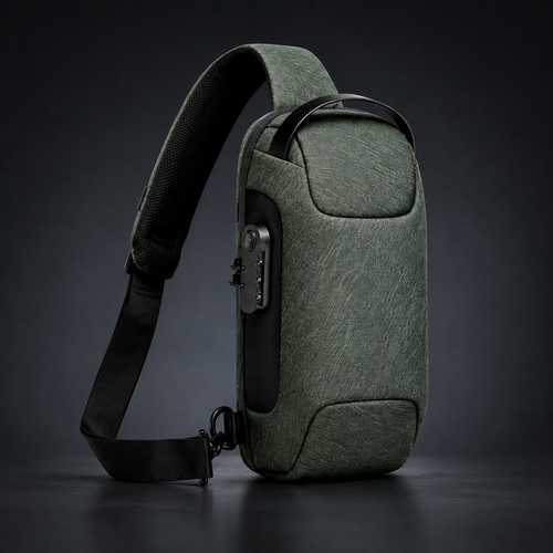 Army Green anti-theft crossbody sling bag